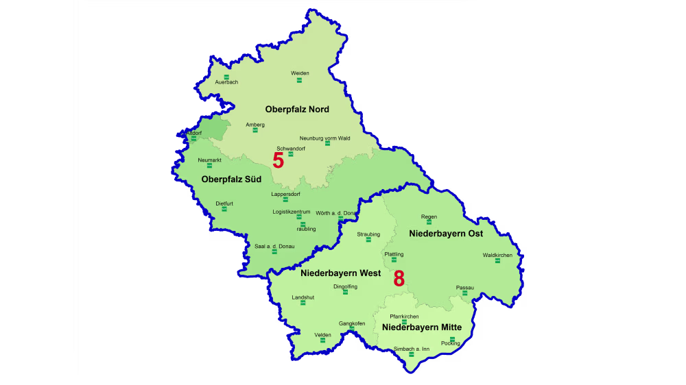Vertriebsgebiet Ostbayern
