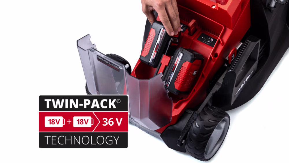 18 V + 18 V = 36 V! Die Twin-Pack Technologie