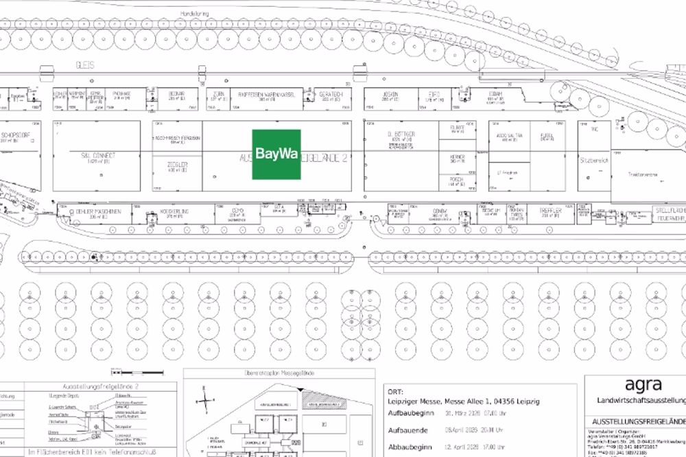 Lageplan agra, Neue Messe Leipzig