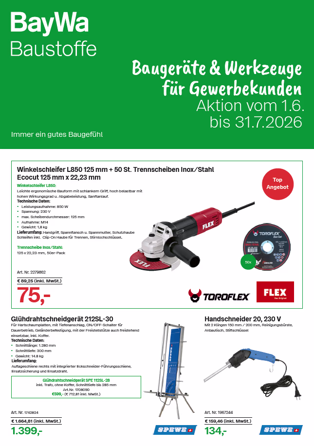Baugeräte- und Werkzeuge