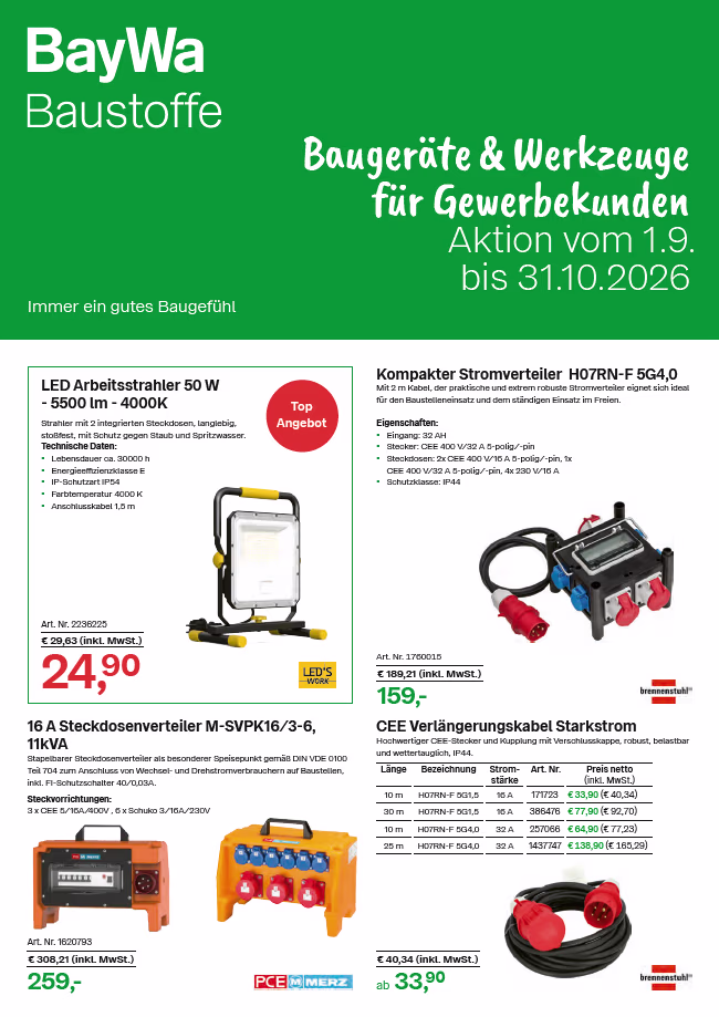 Baugeräte- und Werkzeuge