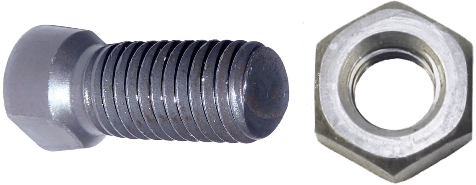 Scharschraube M 16 x 80 mm - 12.9, Konus, 2 flache Seiten