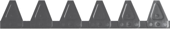 ESM Mähmesser 170 cm, Untermesser, Klingen 23 x 5802 009 01/344 1511, für Busatis 5840 045 01; 345 0660, 265 5960