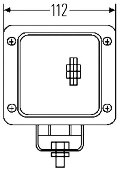 Hella Arbeitsscheinwerfer "Ultra Beam Standard FF", 12 – 24 V, für flood – großflächige, nahe Ausleuchtung, Anschluss AMP, 1GA 007 506-001
