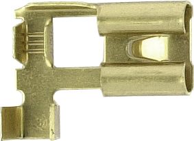 Herth + Buss Flachsteckhülse 8,0 x 0,8 mm, Kabel 1,5 – 2,5 mm², Messing blank, mit Rastnase, gewinkelt, 50 251 241
