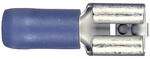 Herth + Buss Flachsteckhülse 6,3 x 0,8 mm, Kabel 1,5 – 2,5 mm², verzinnt; teilisoliert, blau, 50 252 517