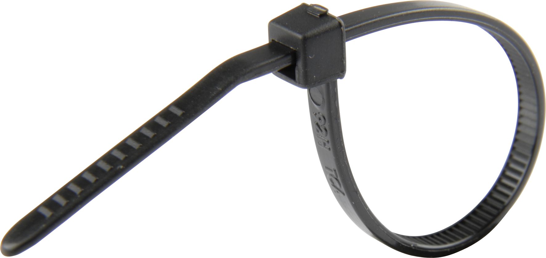 Herth + Buss Kabelbinder 150 x 3,6 mm, schwarz, 100 St., Verzahnung innen, witterungsbeständig, 50 266 491