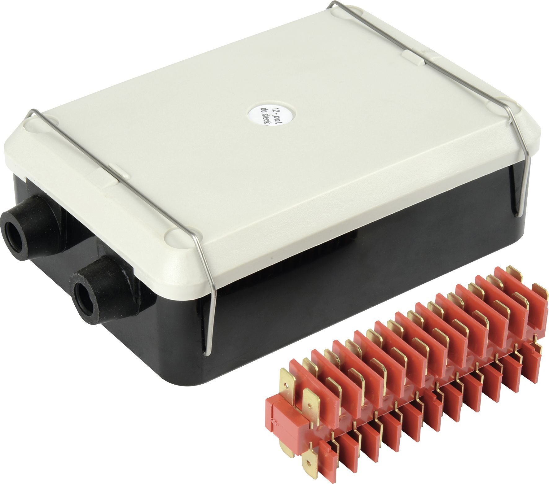 Herth + Buss Abzweigdose 12-polig, 4 x 12 Flachsteckanschluss 6,3 mm, 50 290 380