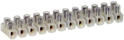 Herth + Buss Lüsterklemme 12-polig, Querschnitt Kabel 10 mm², Schraubkontakt, transparent, 50 291 033