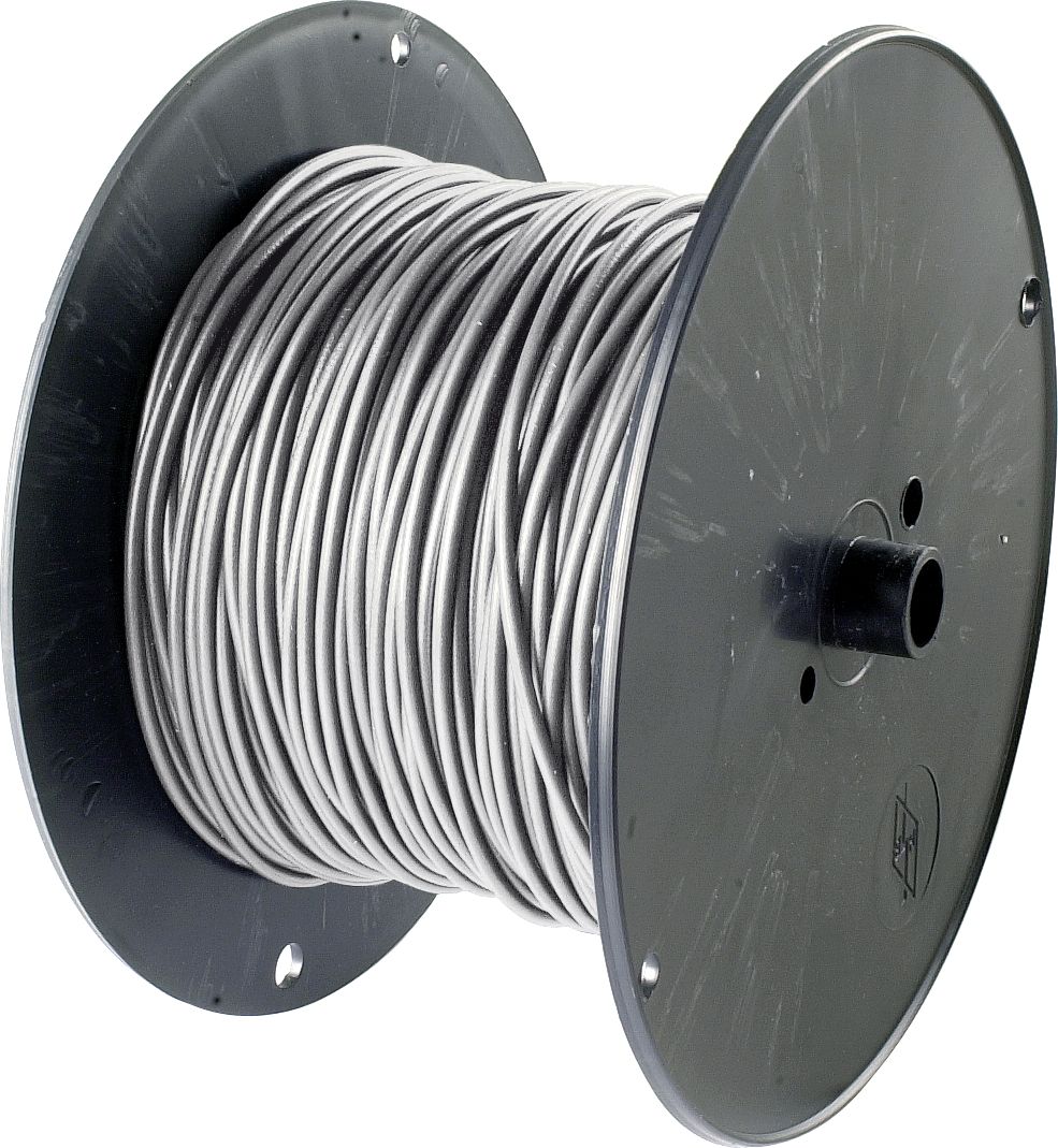 Herth + Buss Elektroleitung FLY, 1 x 1,5 mm², grau, 100 m Spule, 51 274 208/03