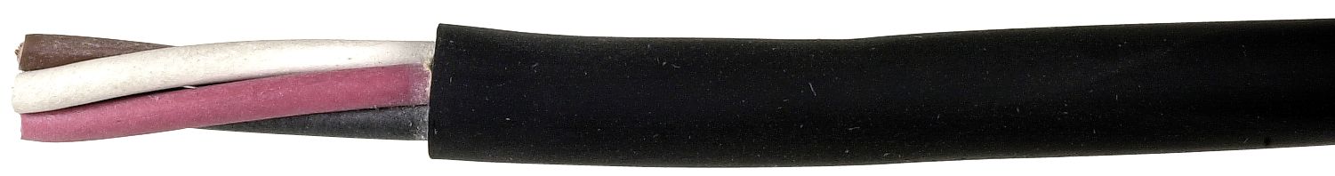 Herth + Buss Elektroleitung H05RR-F, 4 x 1,5 mm², schwarz, 50 m Ring, 51 275 548/00