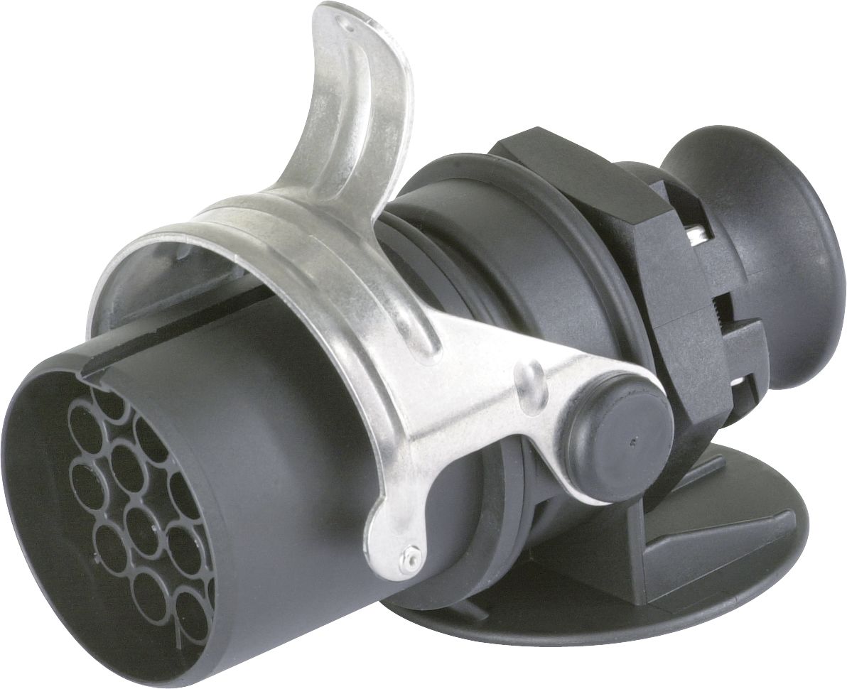 Herth + Buss Stecker 24 V, 15-polig, Crimpverbinder, für Kabel von 14 – 16 mm Durchmesser, mit Zugentlastung, 51 305 240