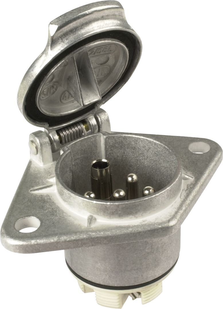 Herth + Buss Steckdose "S-Typ" 7-polig, 24 V, Schraubanschluss, Aluminium, ISO 3731 S-Typ, 51 305 284