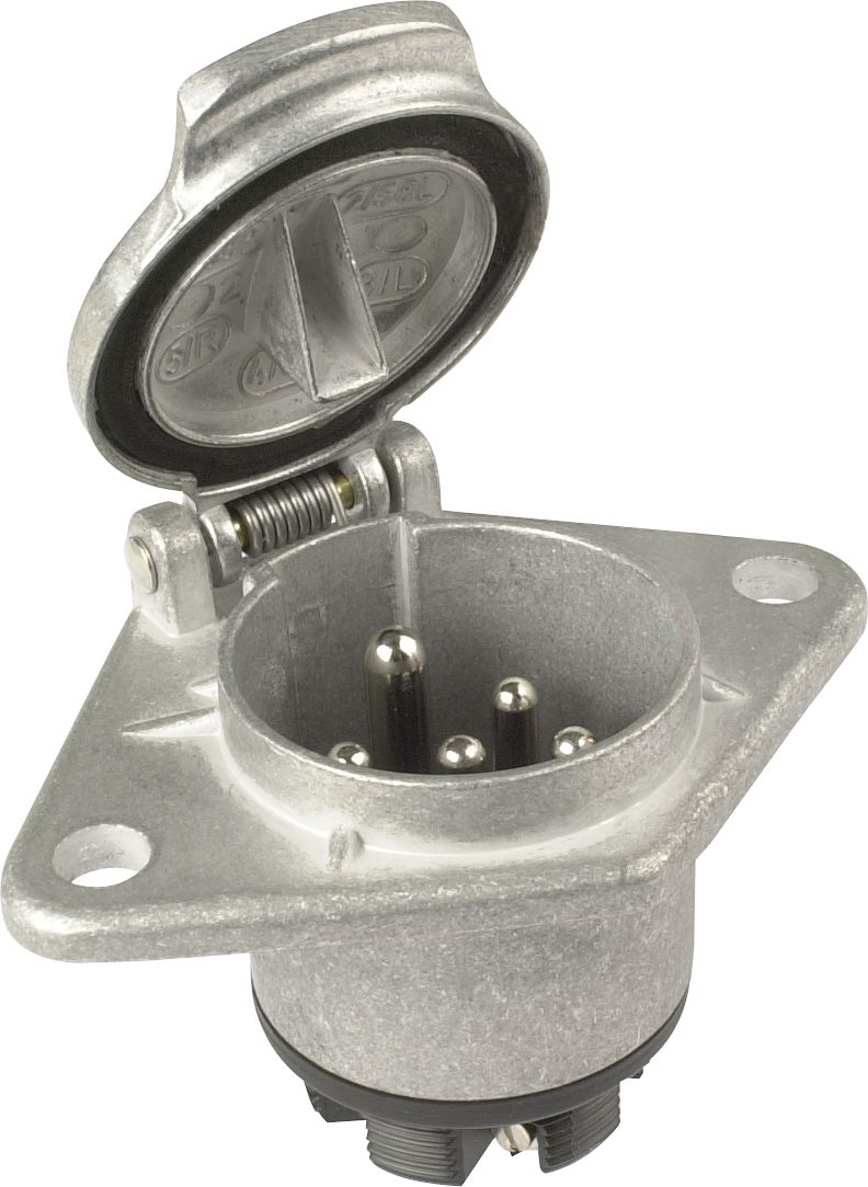 Herth + Buss Steckdose 7-polig, 24 V, Schraubanschluss, Aluminium, ISO 1185 N-Typ, 51 305 289