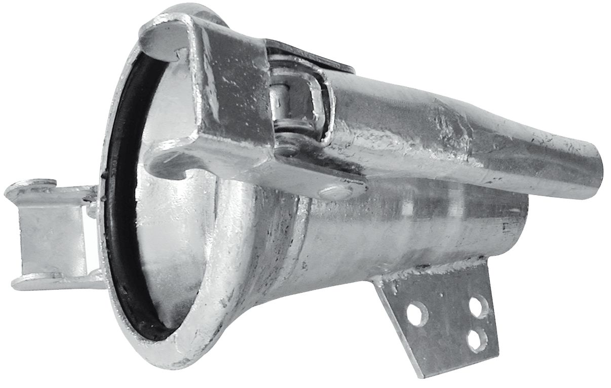 Hücobi Stahldüse "Italienisches System", 120, Ø Auslass 50 mm, verzinkt, mit MT-Kupplung, 8388 120011