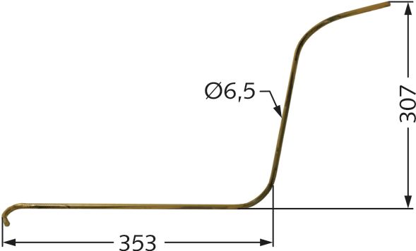 Radrechenzinken 353 x 307 x 6,5 mm, rechts für Niemeyer