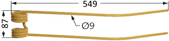 Schwaderzinken 515 x 87 x 9 mm für Schwader Niemeyer RS 20, 200, 300, 400