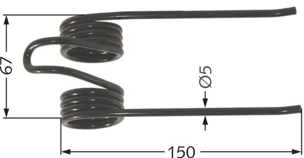 Pöttinger Pick-up Zinken 150 x 67 x 5 mm für Presse Rollprofi 3120, 3200 ,3500, 6165, 6200, 65 8876437