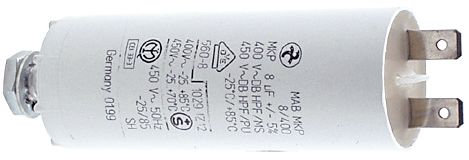 E-Kondensatoren 8 μF, Länge 102 mm, Gewinde M 8 AG
