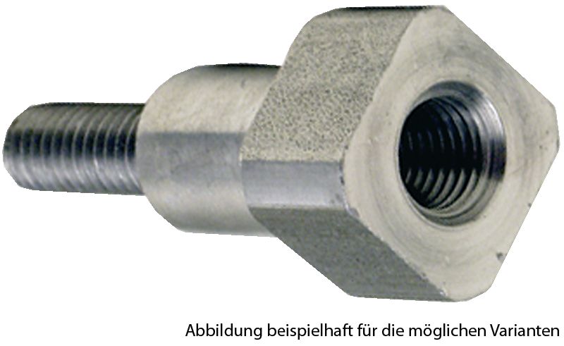 4-Kant-Adapterbolzen M 10 x 1,25 IG (Linksgewinde), SW 19, für Freischneider, Kettensäge