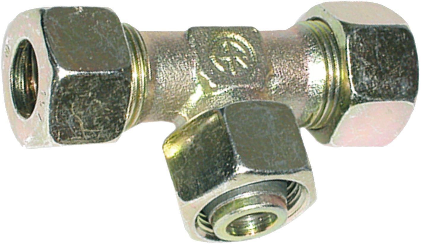 T-Reduzierverschraubung "EVT-S", schwer, RA 25, M 36 x 2 AG, einstellbar, vormontiert mit Schneidring und Überwurfmutter