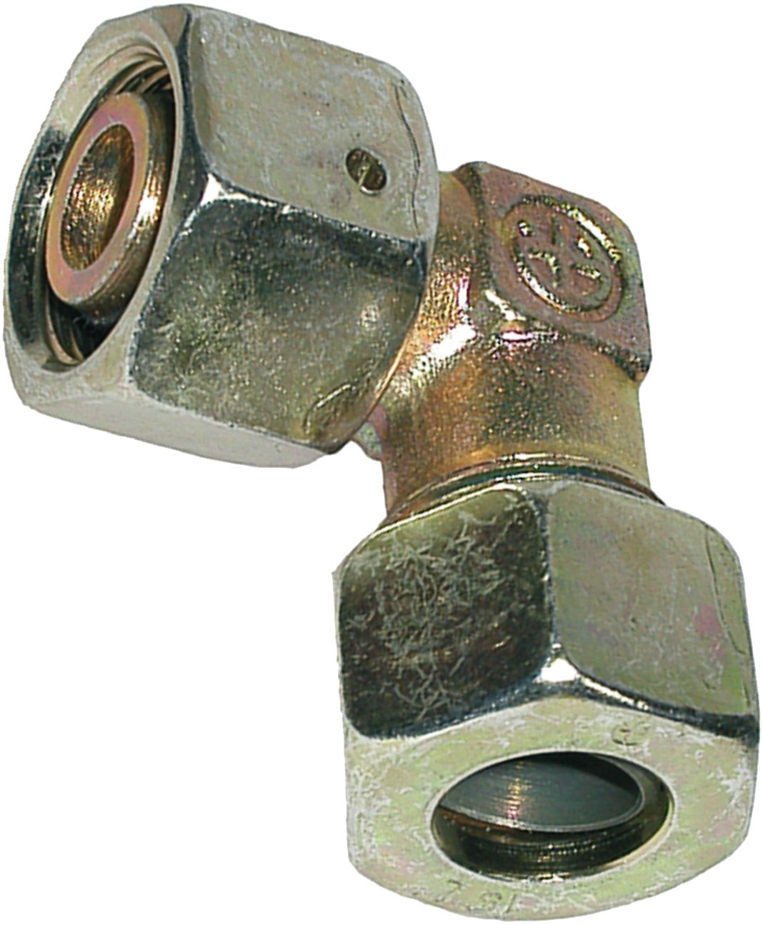 Winkelverschraubung "EW-DKO-L" leicht, RA 28, M 36 x 2 IG; M 36 x 2 AG, 90 °, einstellbar