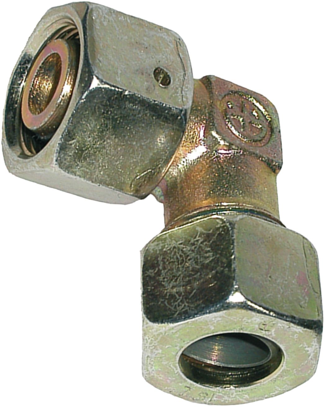 Winkelverschraubung "EW-DKO-S" schwer, RA 06, M 14 x 1,5 AG, 90 °, einstellbar