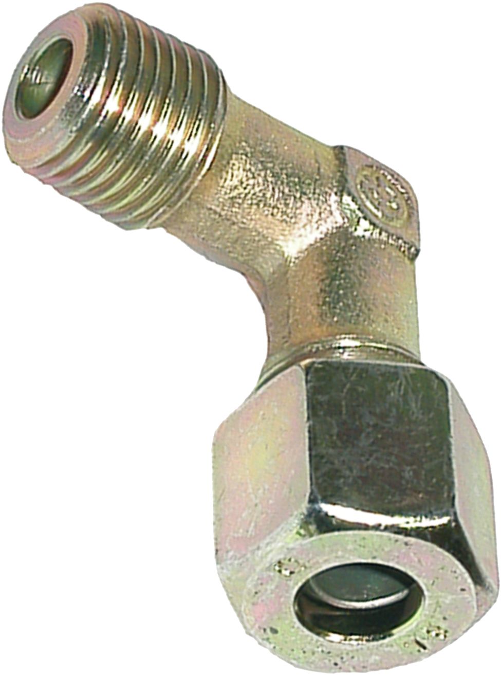 Winkel-Einschraubverschraubung "WE-SM" schwer, RA 12, M 18 x 1,5 kegelig, 90 °, Abdichtung Kegelgewinde