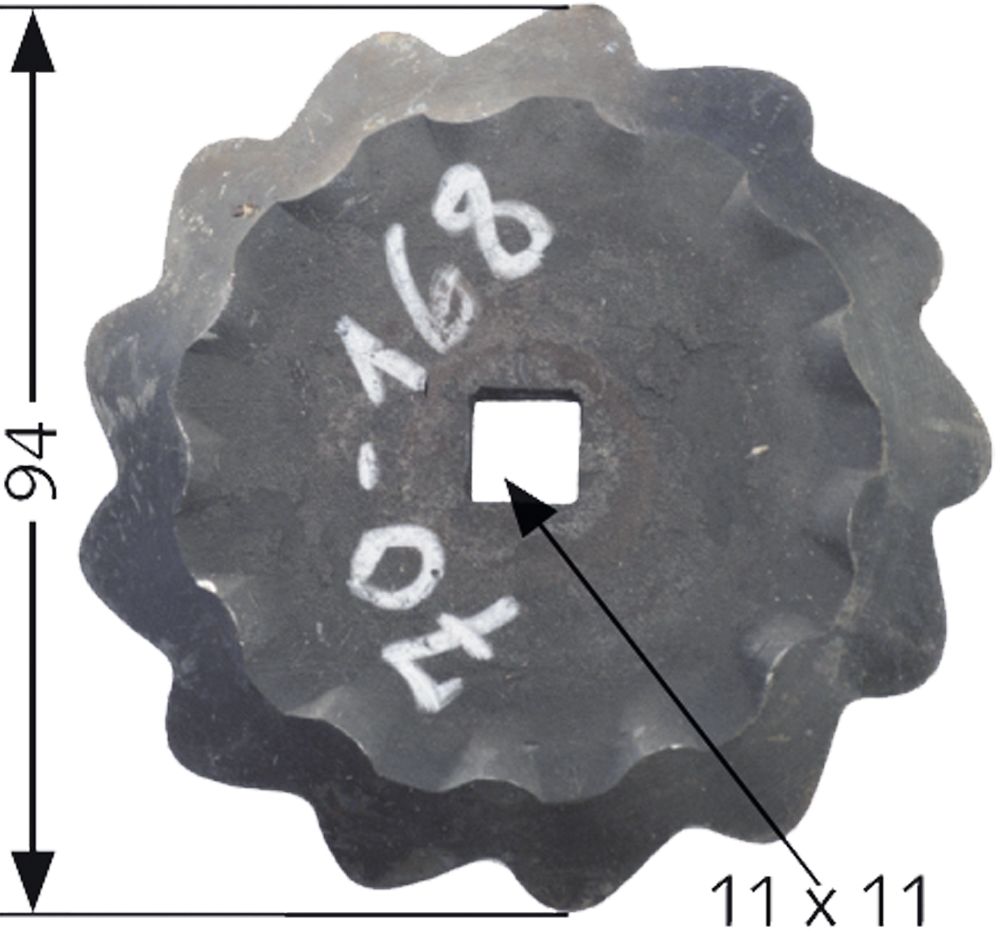 Industriehof Schneidscheibe Ø außen 95 mm für Futtermischwagen Frasto, Himel, Tatoma, 70-168