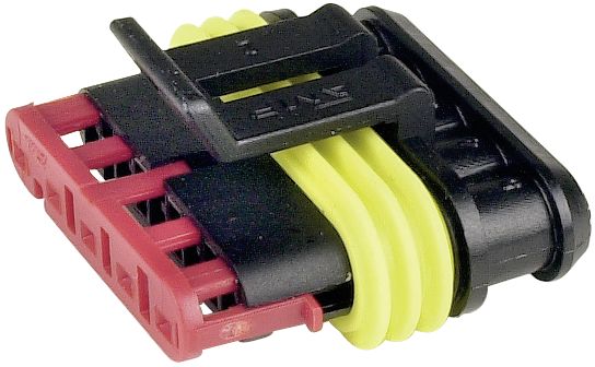 Herth + Buss Steckgehäuse "AMP Tyco Superseal", 5-polig, TE Connectivity, Flachsteckhülse, 50 290 829