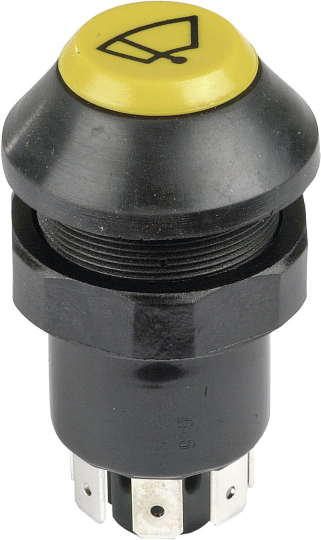Herth + Buss Druckknopfschalter "Wischeranlage", 5 x Flachsteckanschluss 6,3 mm, 70 490 176