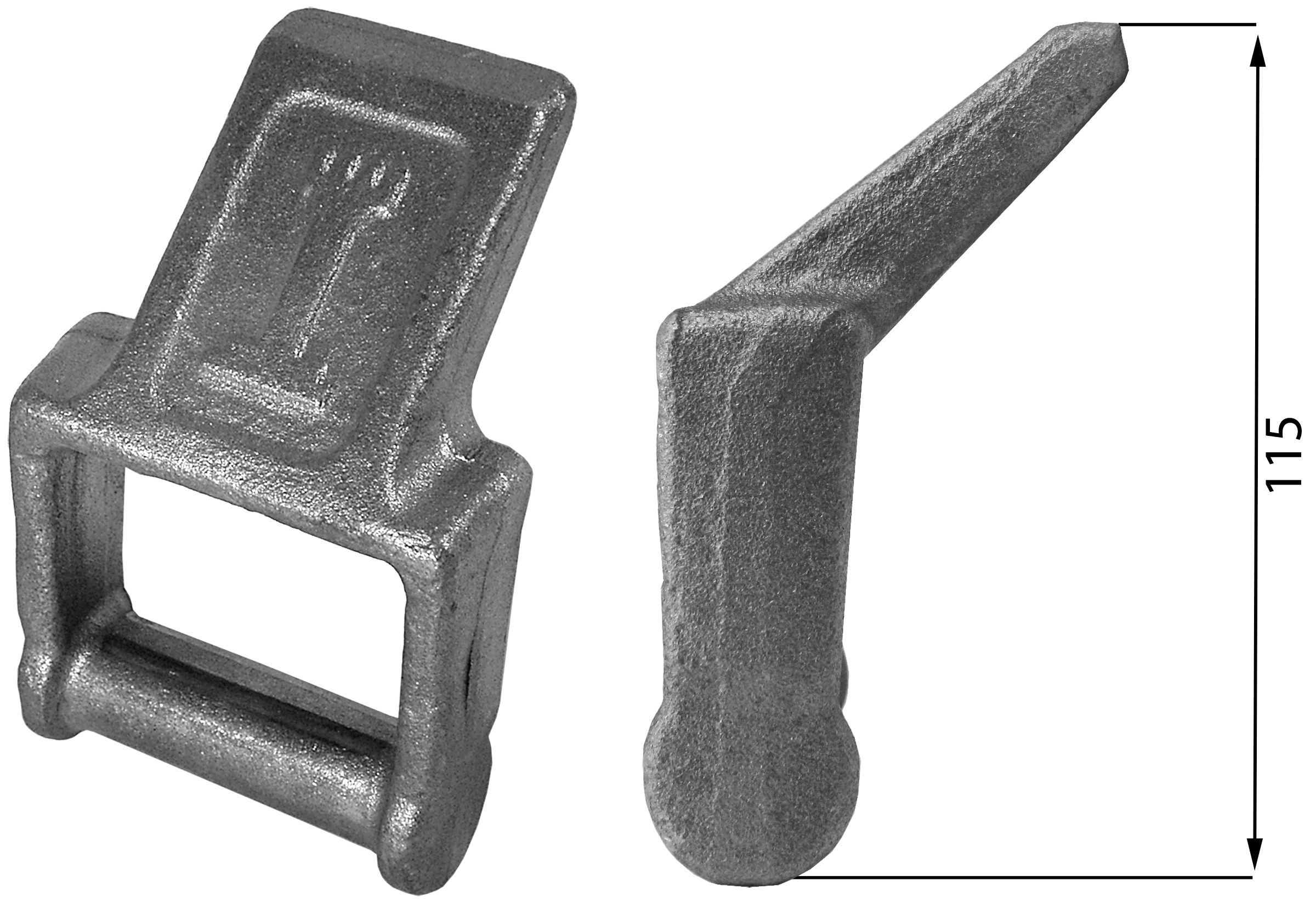 Bordwandscharnier, Länge 115 mm, speziell für Palettenbreite