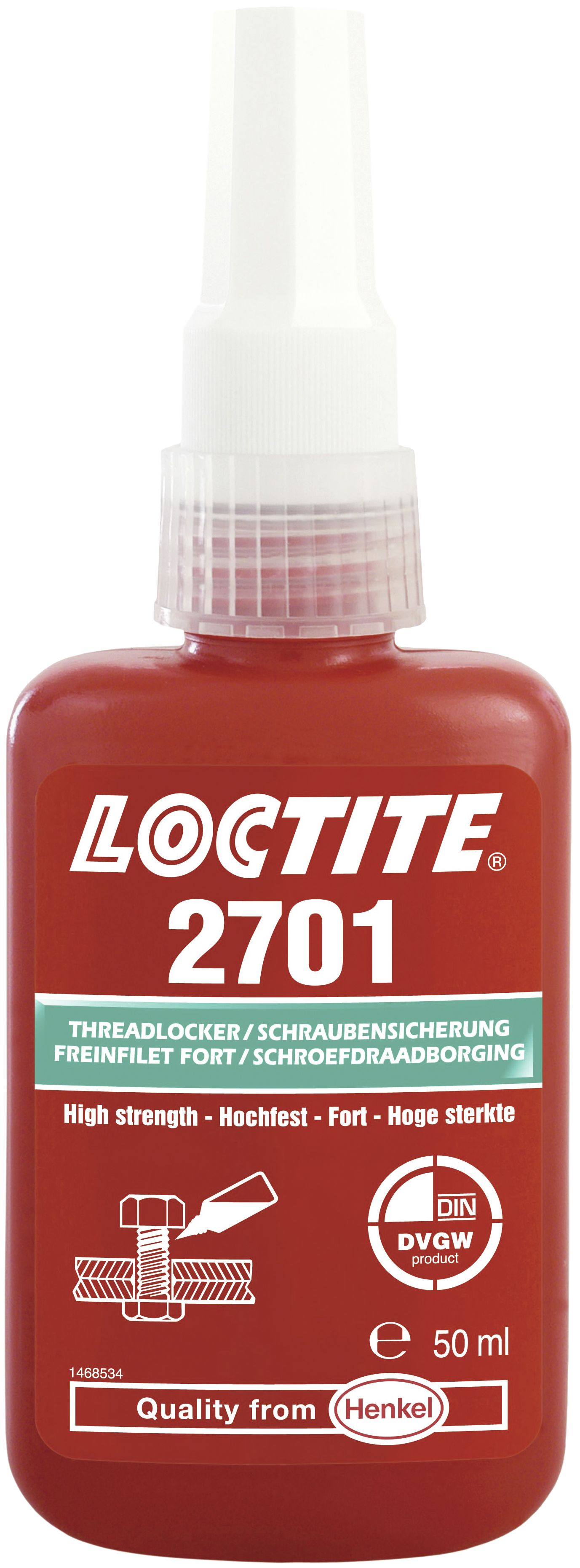 Loctite Schraubensicherung "2701", hochfest, 50 ml, 135281