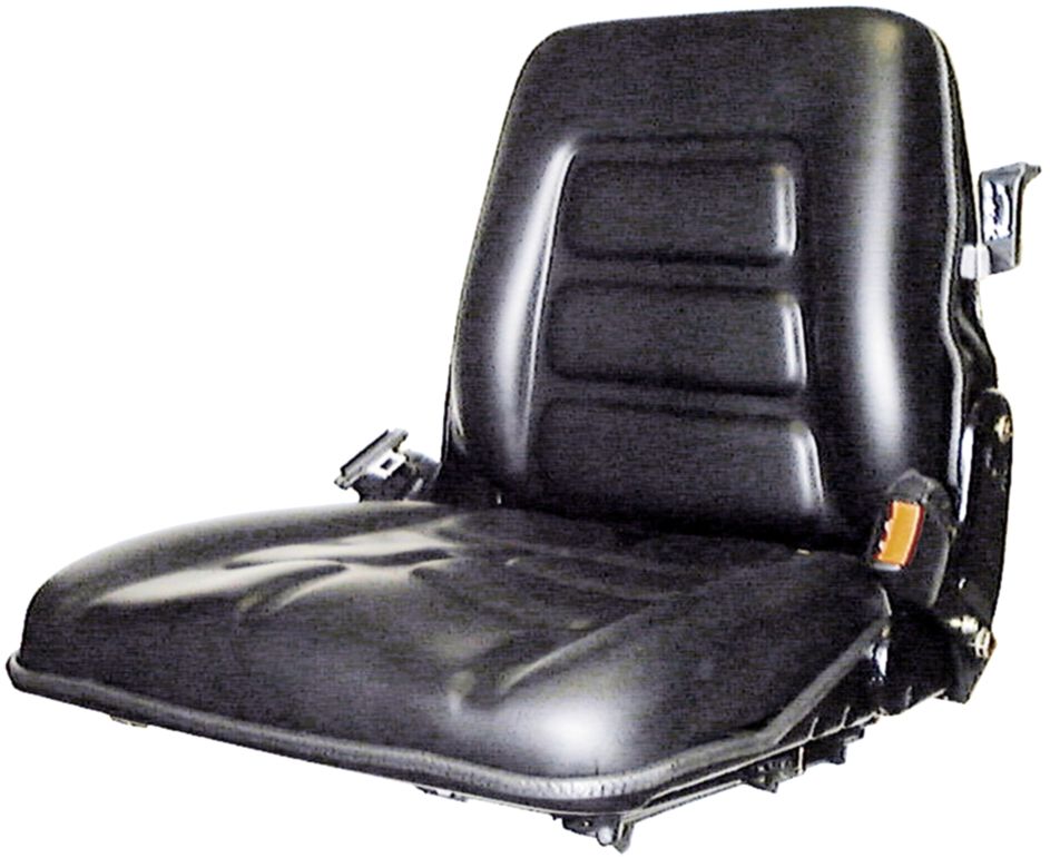 Staplersitz "ST 12" mechanisch gefedert, hinter Rückenpolster, ohne Sitzkontaktschalter, PVC-Kunstleder, schwarz