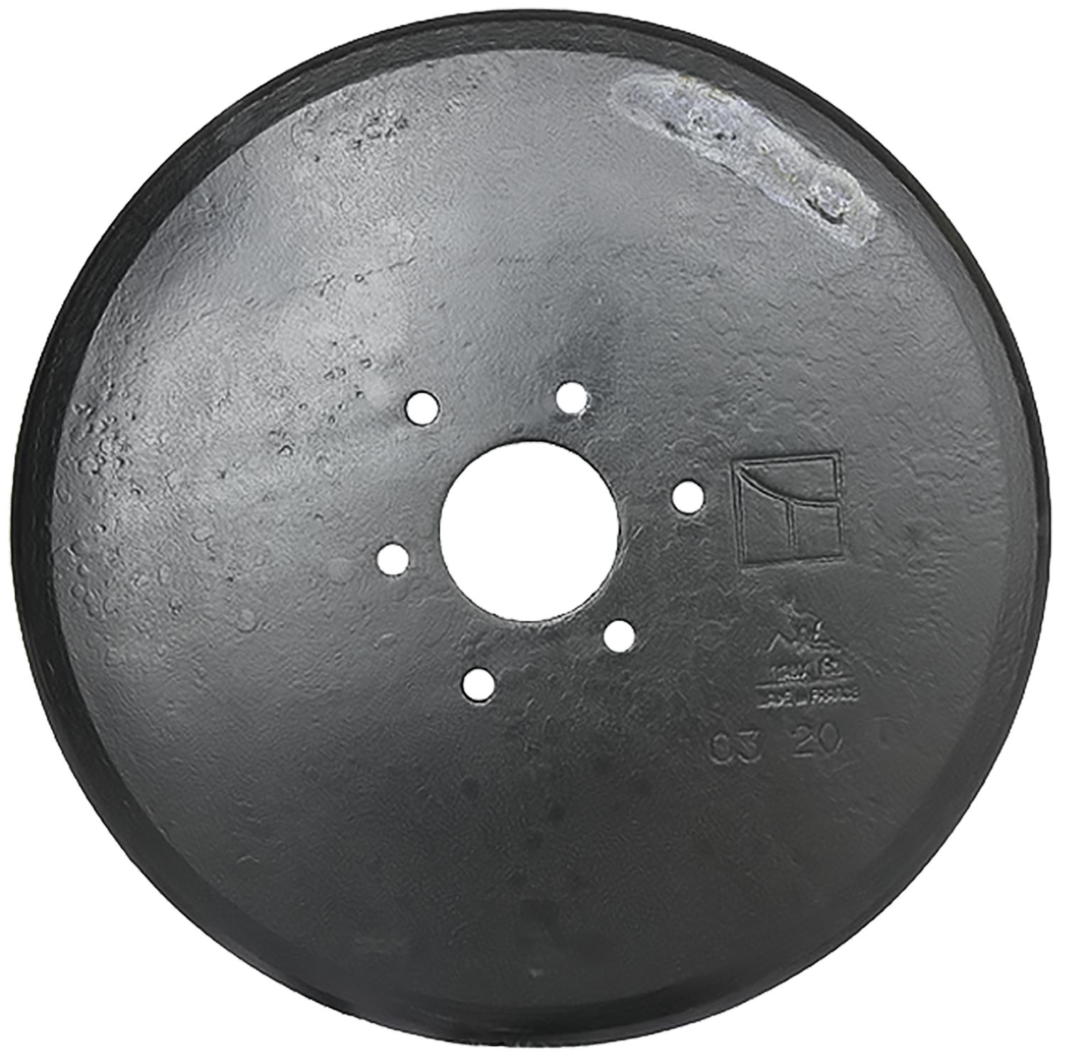 Industriehof Eggenscheibe 220 x 4 mm, LK 1 60 mm/LK 2 70 mm, ZB 38 mm, gewölbt, glatt, für universal, 31-322010