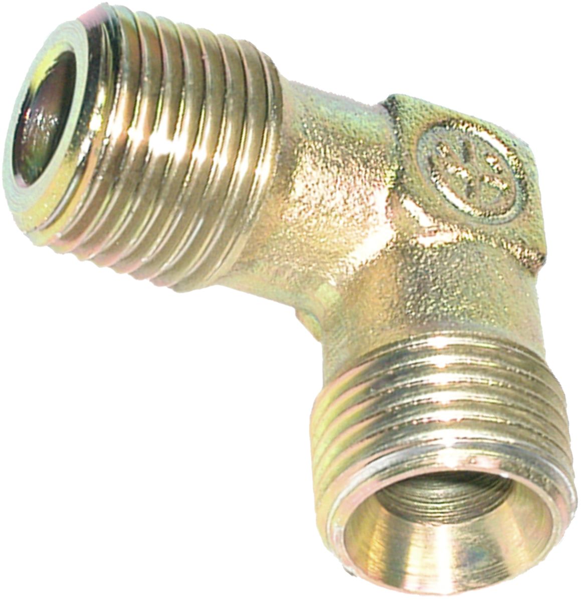 Winkel-Einschraubverschraubung "WE-R", 90 °, R 1/2" AG BSPT kegelig/G 1/2"-14 AG BSPP