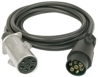 Herth + Buss Adapterkabel 3,5 m 12 V; 24 V, Stecker 7-polig; Steckdose 7-polig, 51 276 564