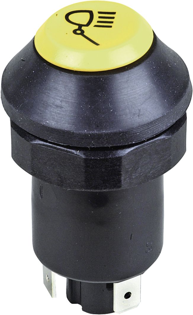 Herth + Buss Druckknopfschalter Arbeitsscheinwerfer, 4 x Flachsteckanschluss 6,3 mm, 12 V 20 A; 24 V 10 A, 70 490 175