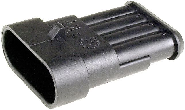 Herth + Buss Steckgehäuse "AMP Tyco Superseal", 4-polig, TE Connectivity, Flachstecker, 50 290 838