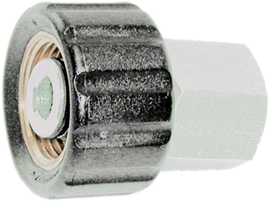 Handverschraubung M 22 x 1,5 IG; G 1/8"-28 IG gerade, drehbar, mit Handmutter