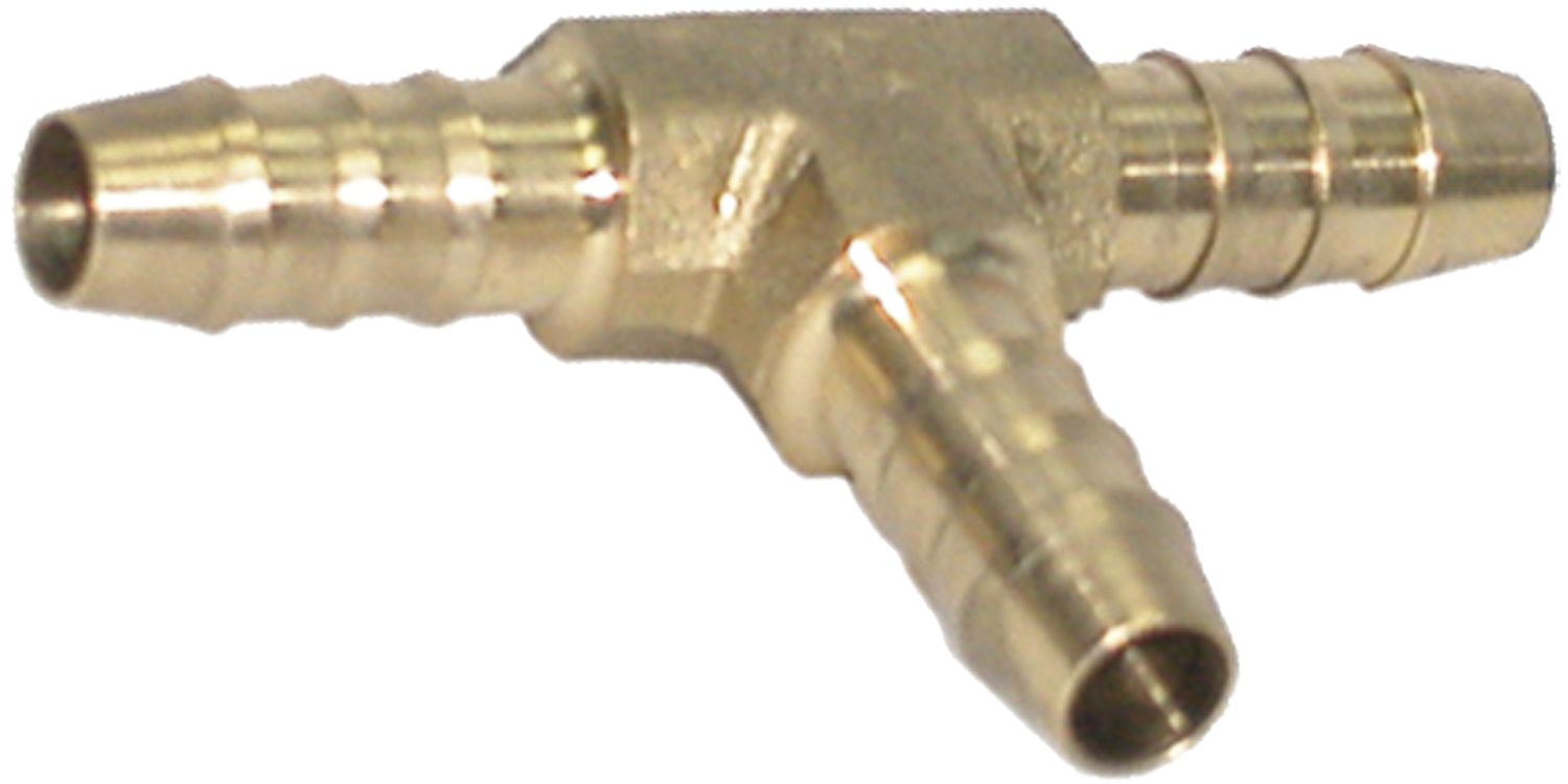 Rohrverbinder "T-PO-RV-MS" Ø Rohr innen 8 mm, T-Form, CuZn (Messing), für Polyamidrohr