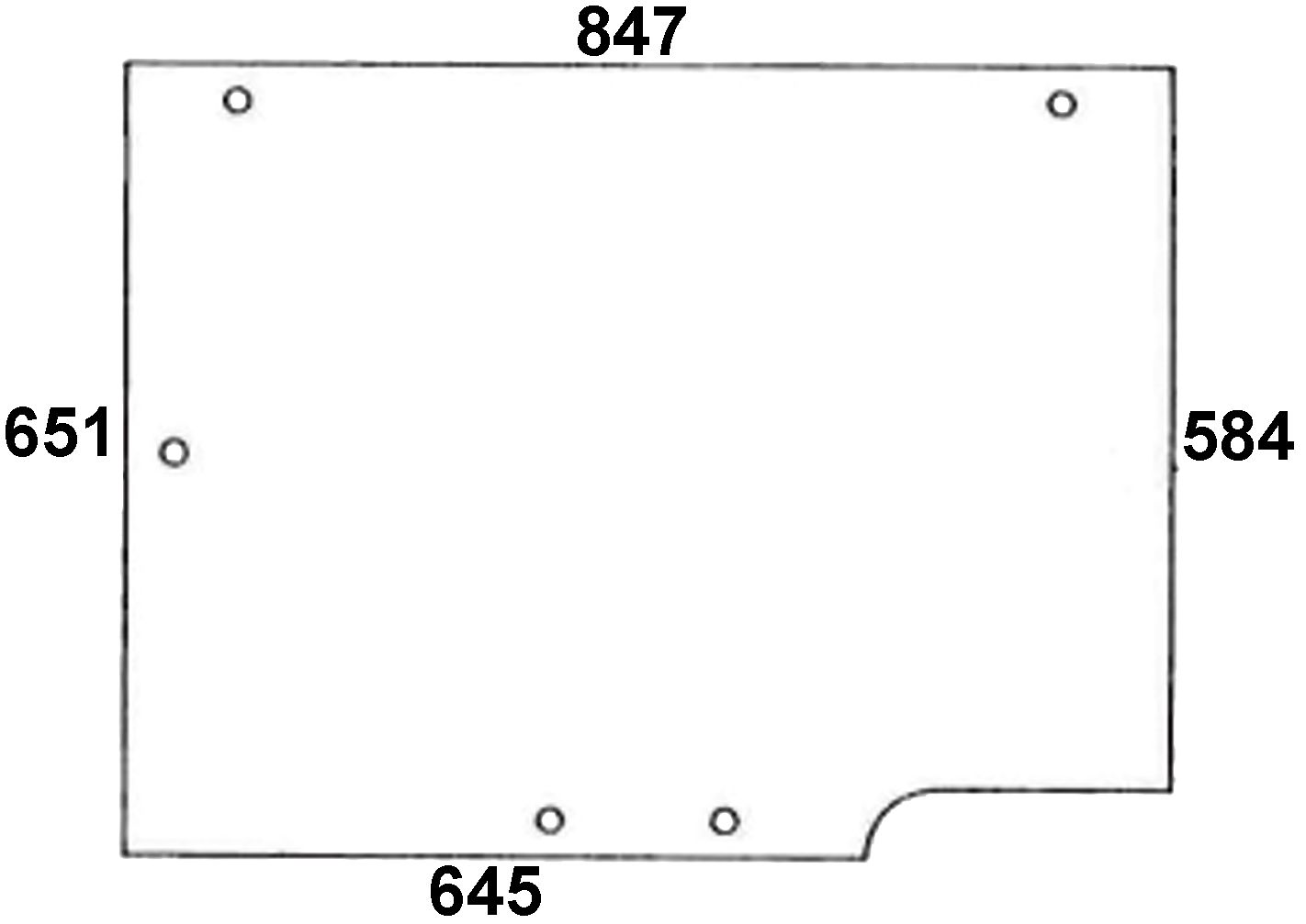 Heckscheibe bronze, 2-Loch-Befestigung, mit Kabeldurchführung, für Traktor Case IH B-, C-, D-Familie, 3200, 4200 – XL