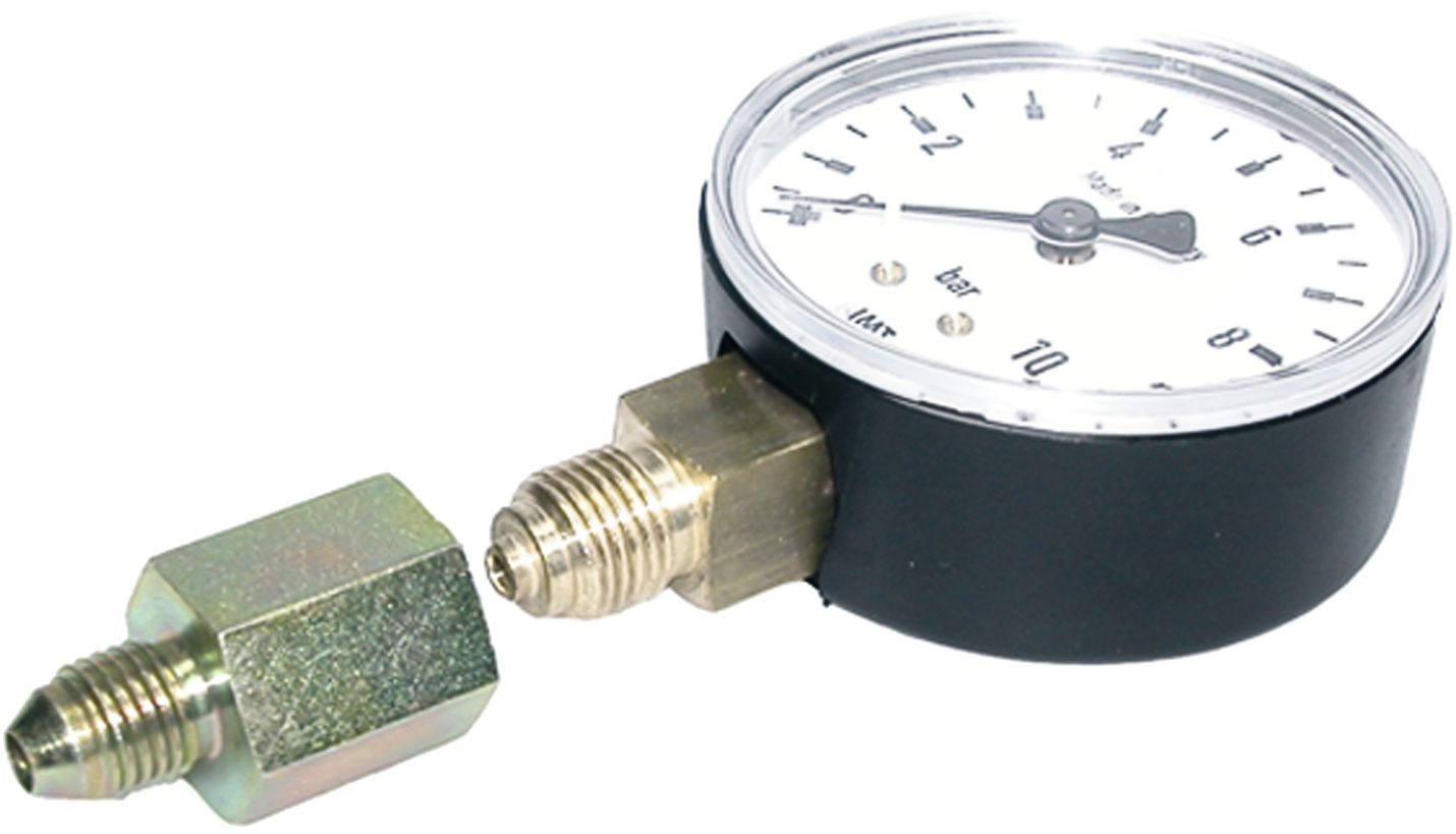 Manometerverschraubung "MAV-JR" G 1/4"-19 IG BSPP; 1/2"-20 AG UNF-UN, mit 74° Außenkonus