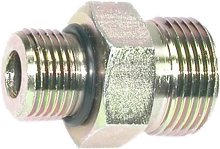 Einschraubverschraubung "GE-OR" 1 3/16"-16 AG UNF-UN, Einschraub 3/4"-16 AG UNF-UN, gerade, O-Ring/flachdichtend mit O-Ring