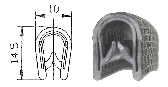 Kantenschutz für Verdecke und Kabinen, 1 – 4 mm