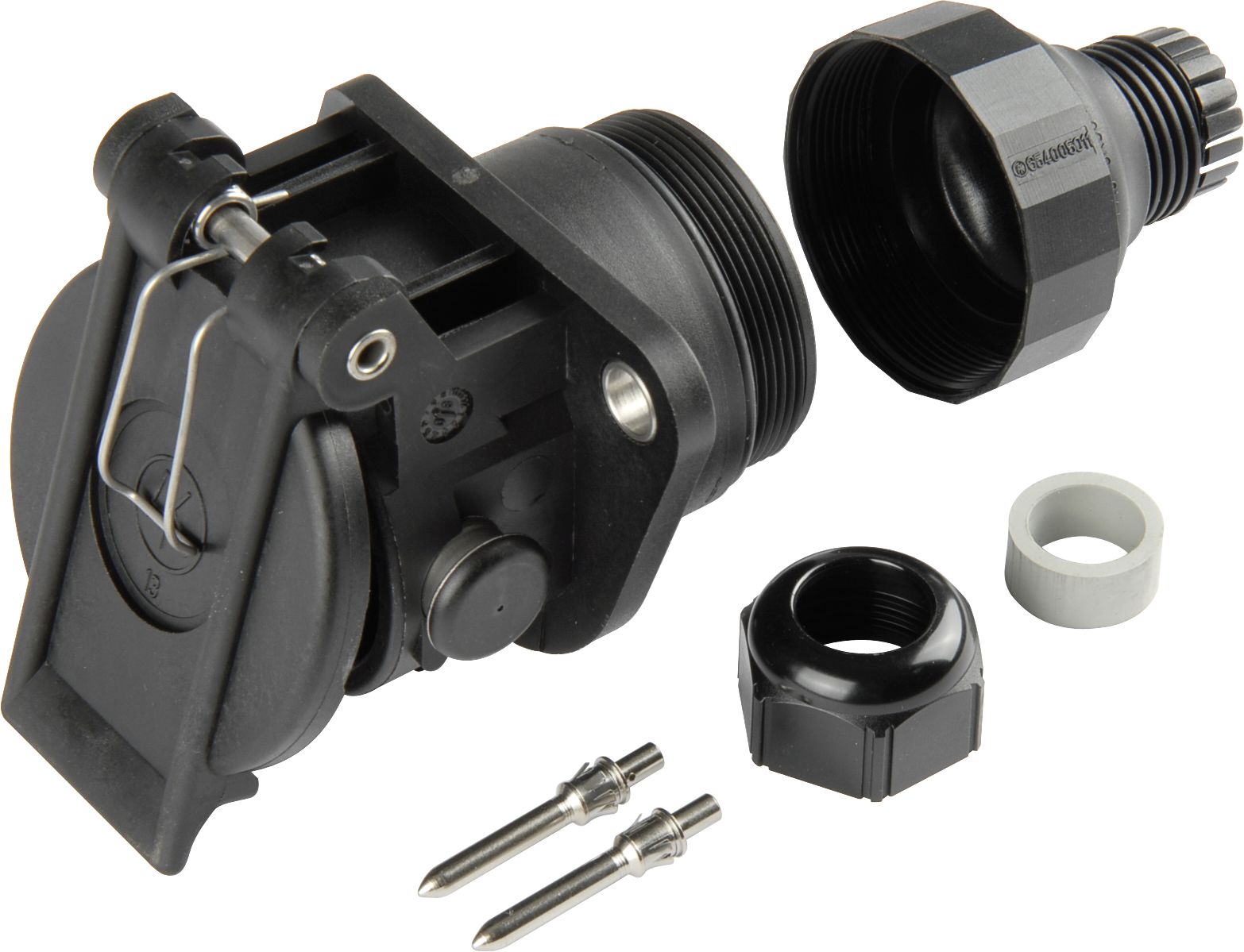 Herth + Buss Steckdose 13-polig, 24 V, Crimpverbinder, Kunststoff, mit Dichtung, gedrehte Kontakte, 51 305 215