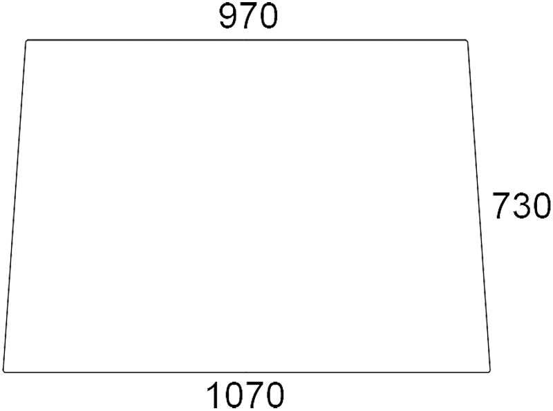 Frontscheibe grün, für Traktor Steyr 8000, 8100