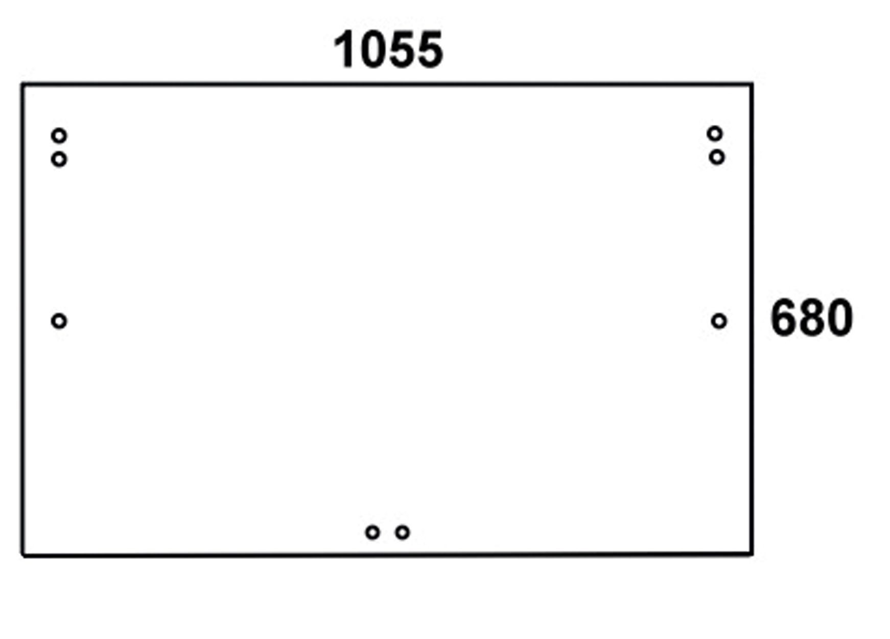 Heckscheibe klar, 4-Loch-Befestigung, für Traktor Steyr 8000, 8100
