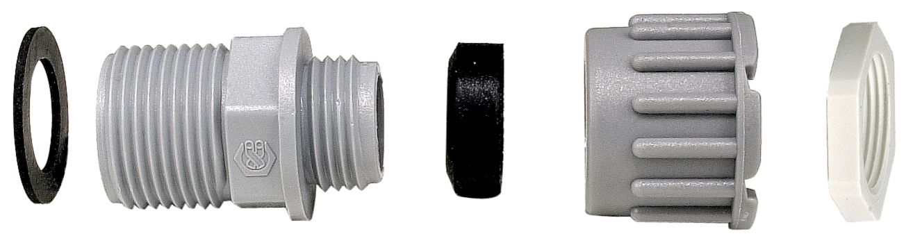 Herth + Buss Wellrohrverschraubung NW 17 mm, mit Klemmdichtring, 50 290 462