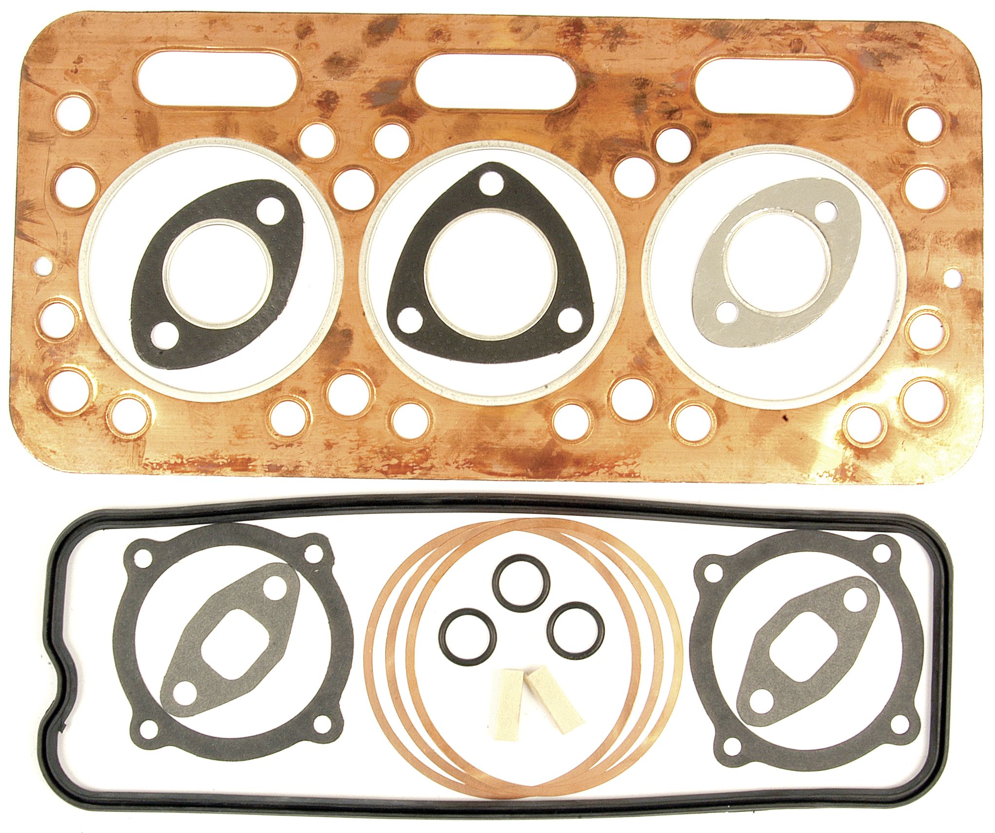 Motordichtsatz oben, für 3-Zylinder-Motor Mercedes Benz OMCN3, Traktor Fiat 650